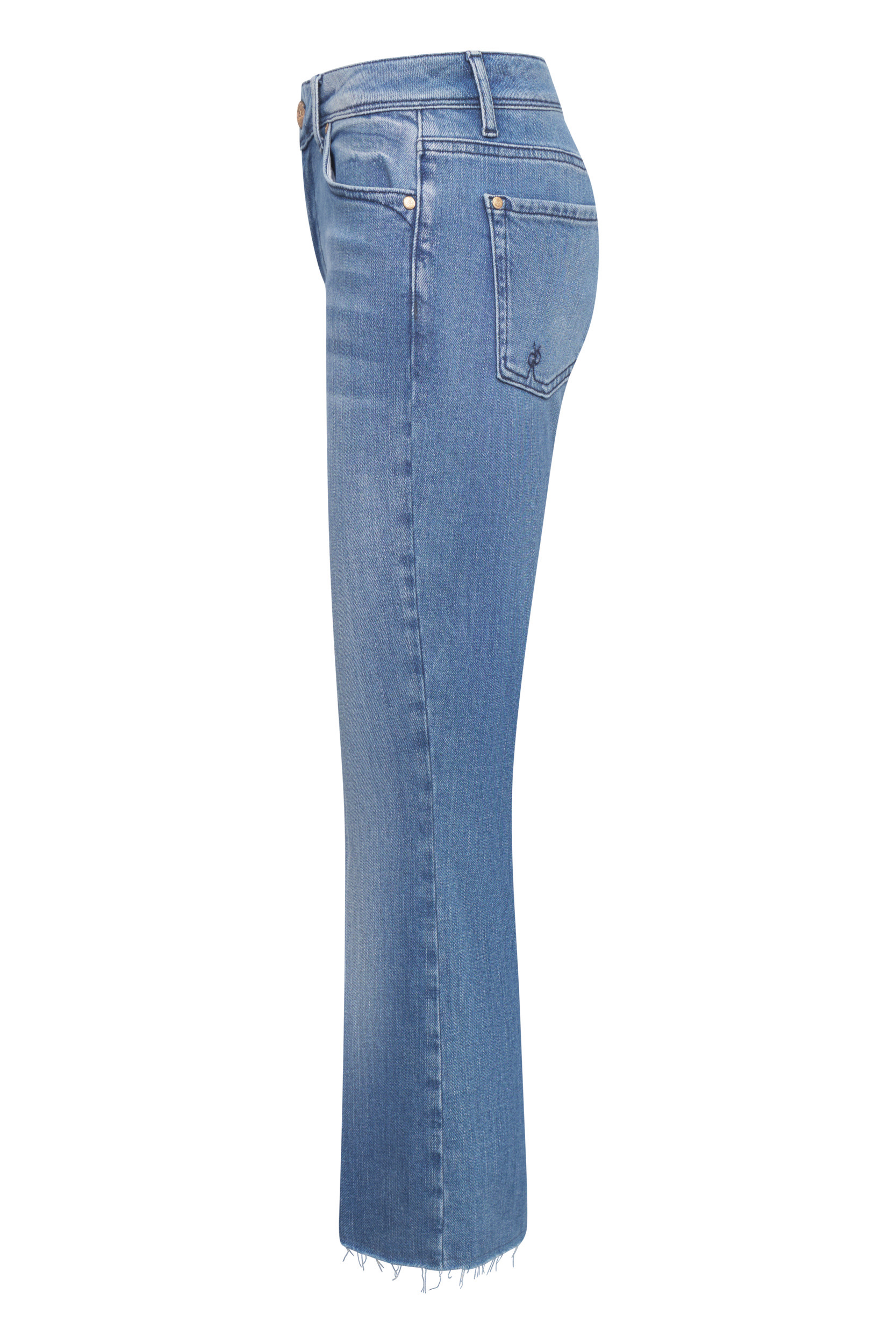 5-Pocket Slim verkürzt -6/8 Mid Waist blau: VIC 6/8 CROPPED by